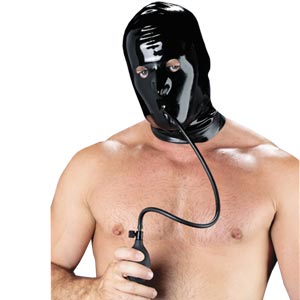 Rubber Secrets Mask with Inflatable Gag